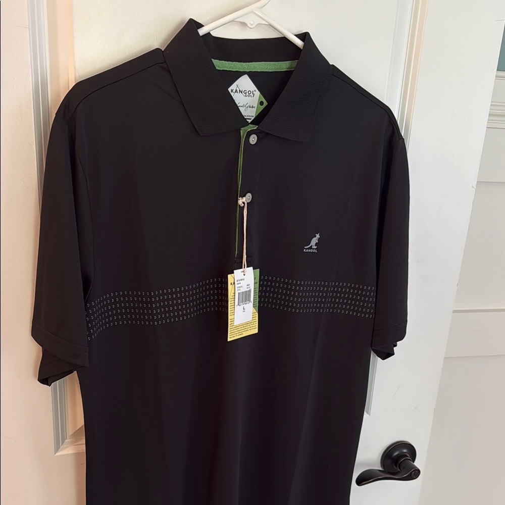 Kangol Men's Polo Golf Shirt in Black